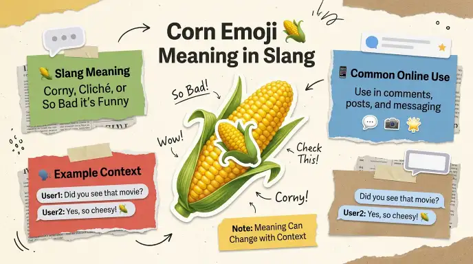 corn emoji meaning slang