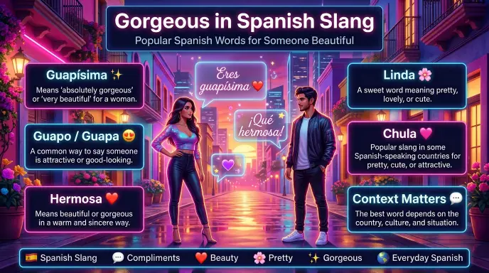 Gorgeous in Spanish Slang