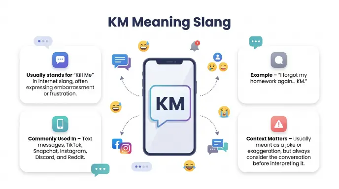 km meaning slang