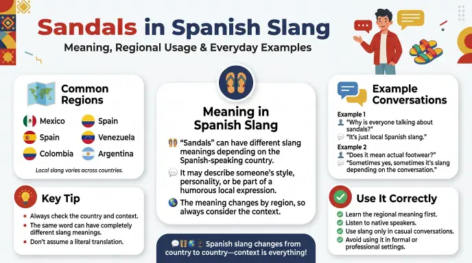 sandals in spanish slang