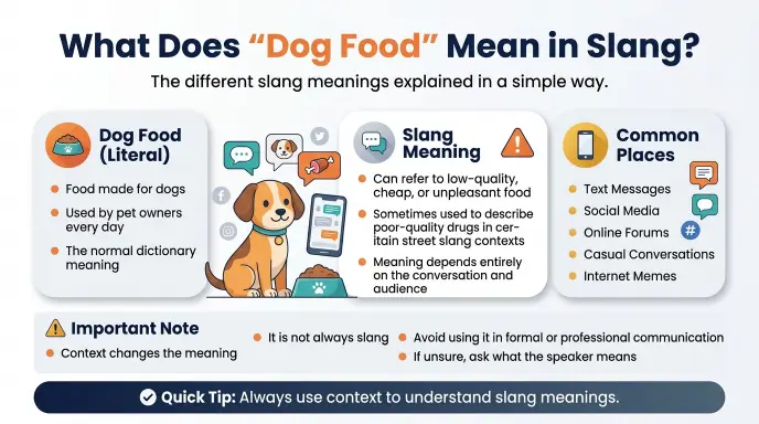 what does dog food mean in slang