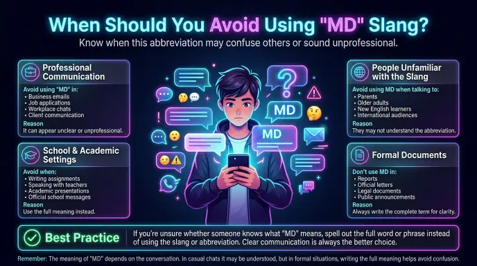 When Should You Avoid Using MD Slang?