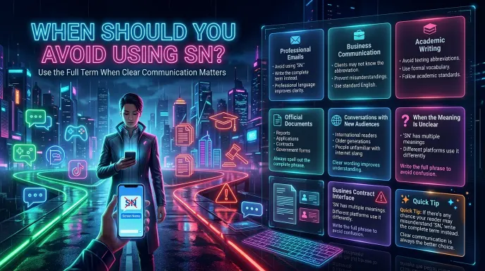 When Should You Avoid Using SN?