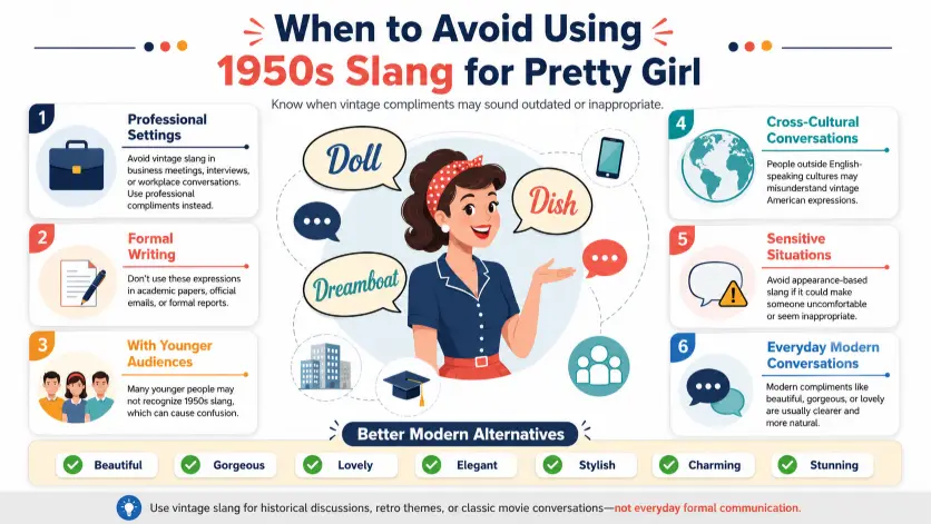 When to Avoid Using 1950s Slang for Pretty Girl