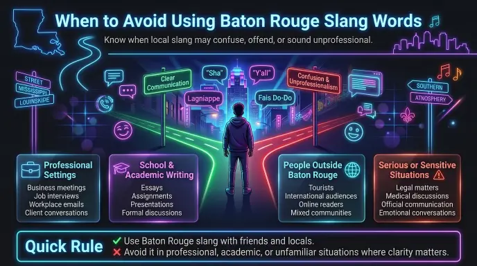 When to Avoid Using Baton Rouge Slang Words