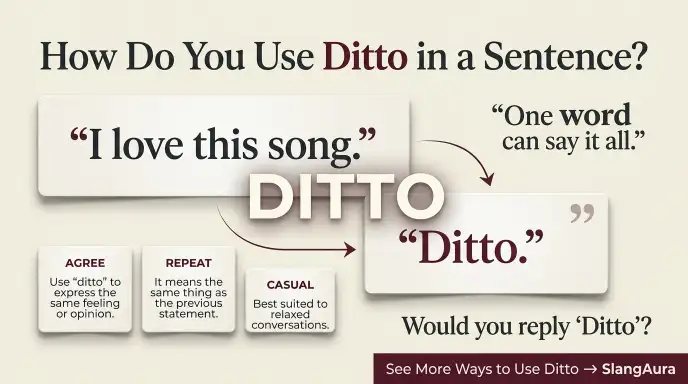 How Do You Use Ditto in a Sentence?