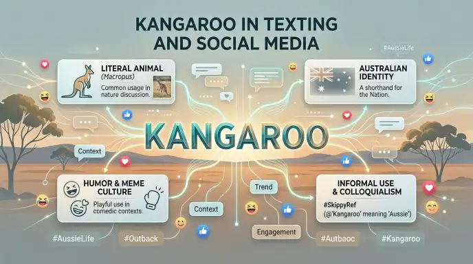 Kangaroo in Texting and Social Media