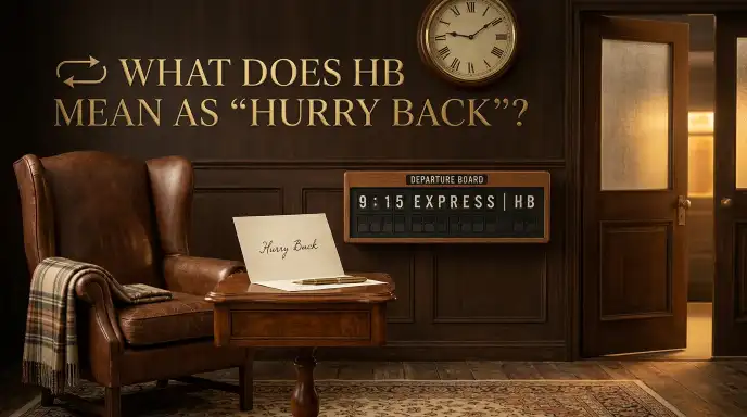 What Does HB Mean as “Hurry Back”?