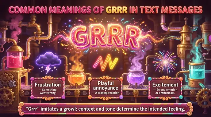 Common Meanings of Grrr in Text Messages
