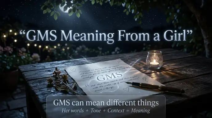 GMS Meaning From a Girl