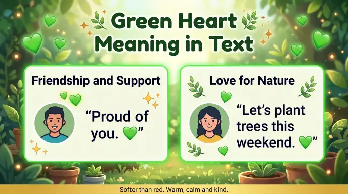 Green Heart Meaning in Text