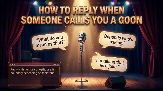 How to Reply When Someone Calls You a Goon