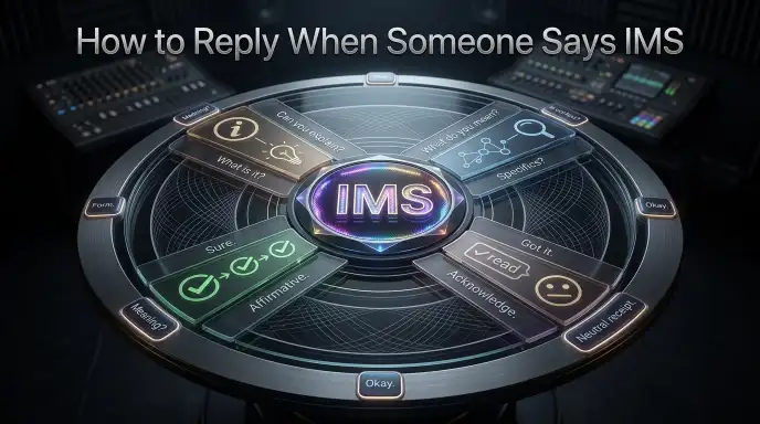 How to Reply When Someone Says IMS