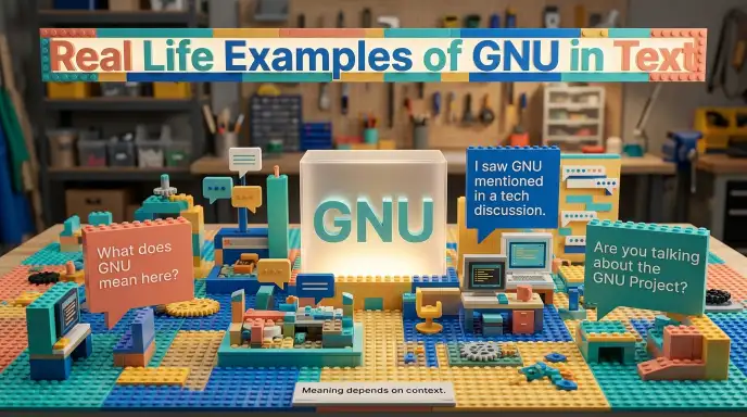 Real Life Examples of GNU in Text